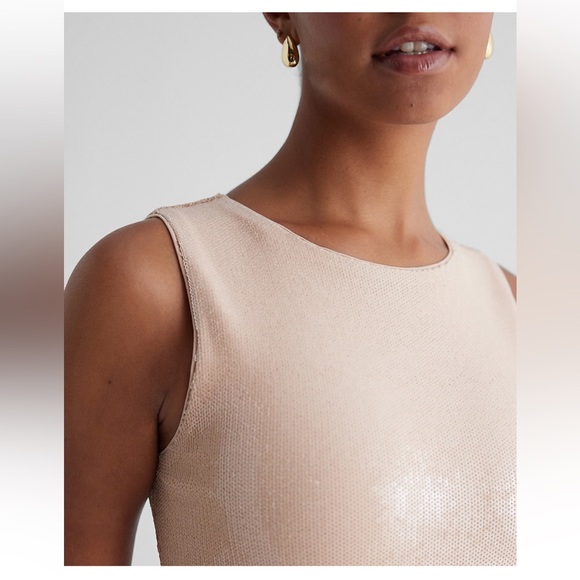 NWT Express Body Contour Sequin Crew Neck Bodysuit - Picture 3 of 6